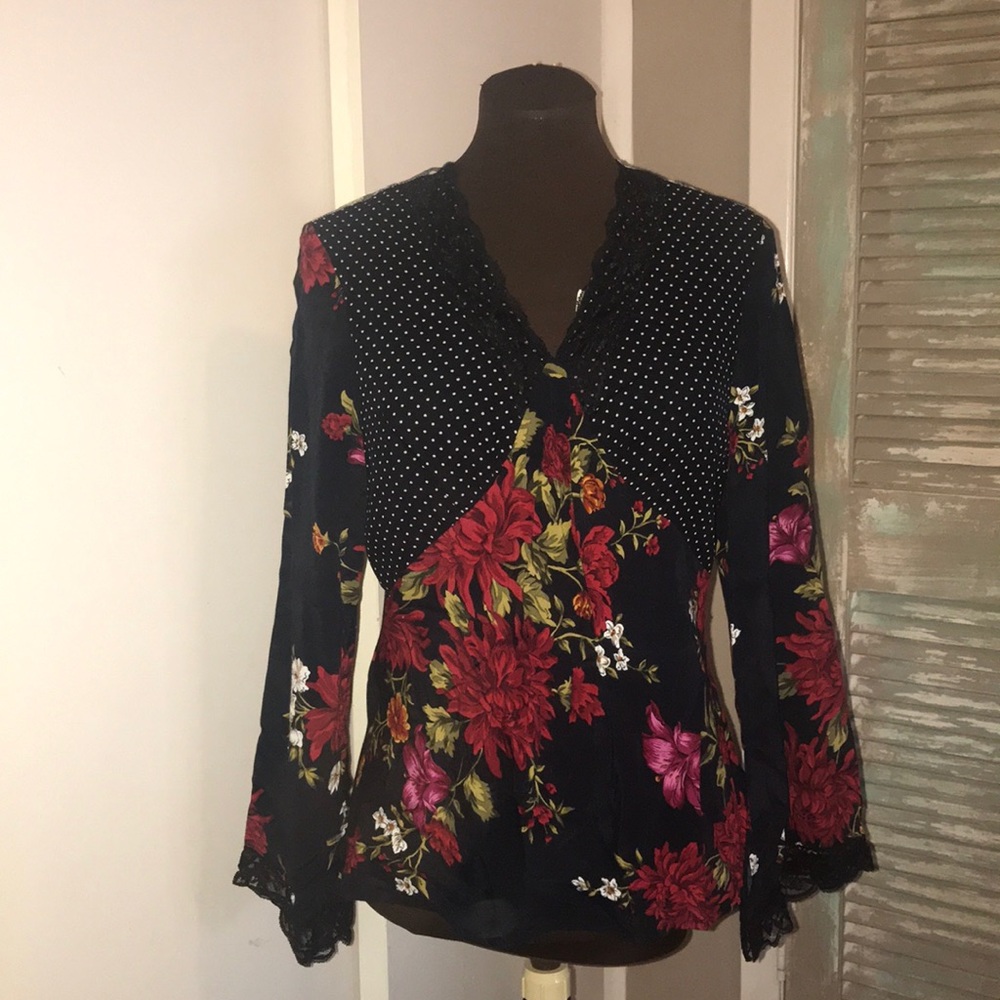 Lacey Polka Dot/ Floral Top